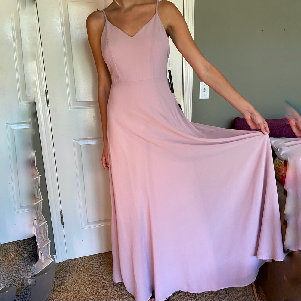 LULUS Meteoric Rise Maxi Dress in Blush Pink Mauve